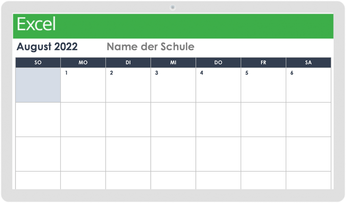 2022-2023 Monthly School Calendar Template 49541 - DE