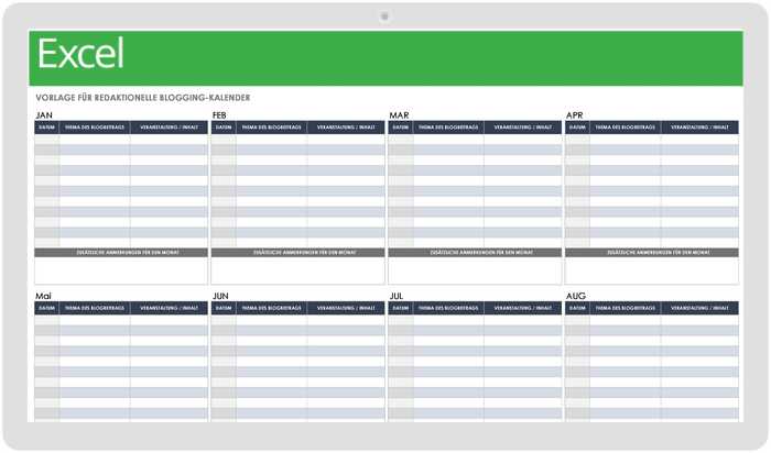 Blog Editorial Calendar 49471 - DE