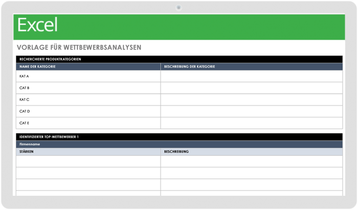 Wettbewerbsanalyse-Vorlage