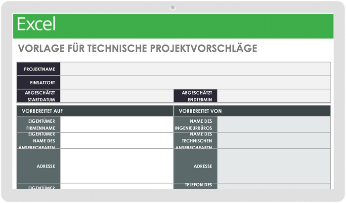  Vorschlagsvorlage für Ingenieurprojekte