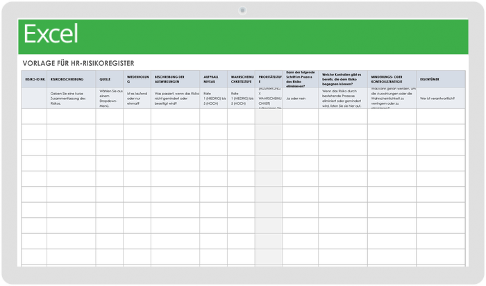  HR-Risikoregister-Vorlage