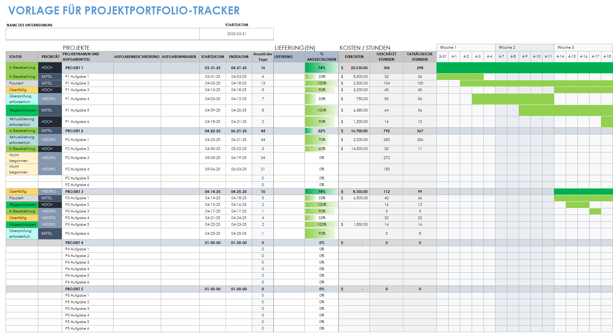 Projektportfolio-Tracker