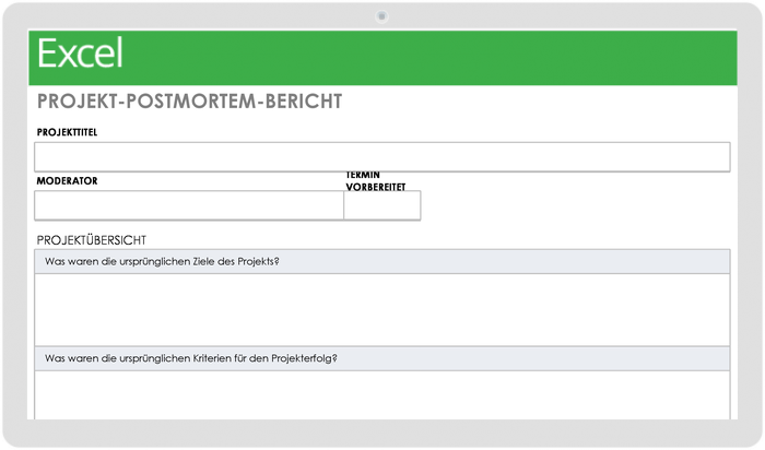  Projekt-Post-Mortem-Berichtsvorlage