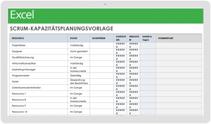 Scrum Capacity Planning 49455 - DE