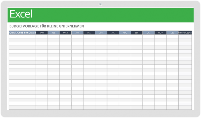 Budgetvorlage für kleine Unternehmen